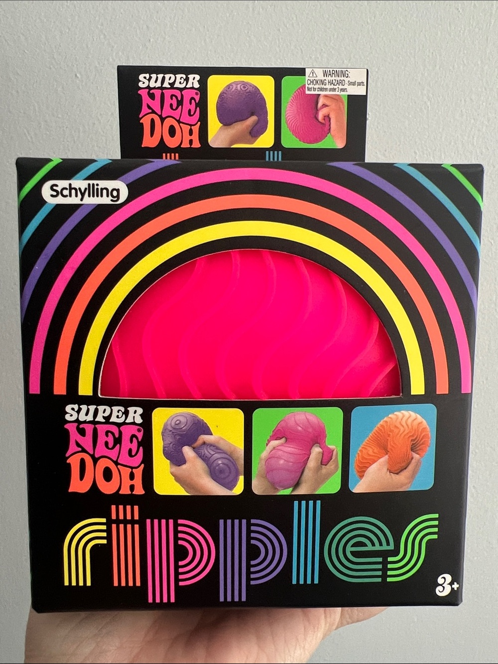 Schylling Super Nee Doh Ripples Fidget Toy - Bright Pink